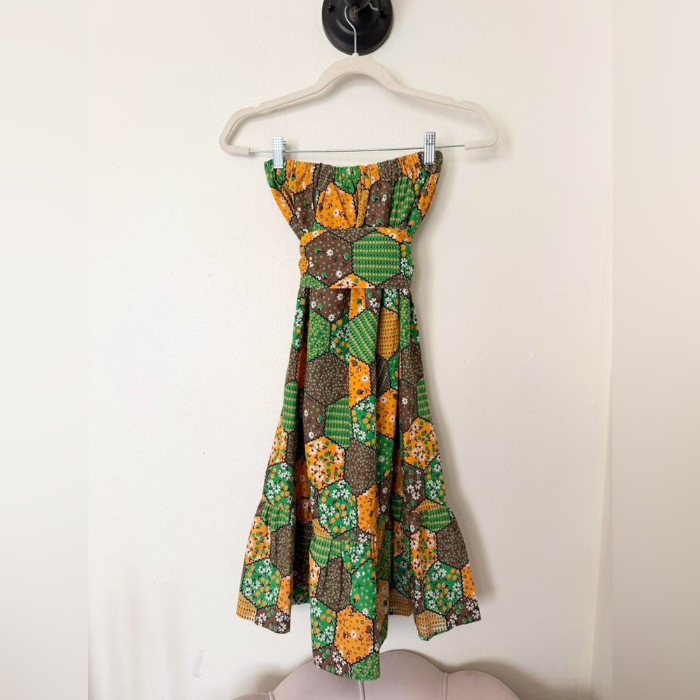 Vintage 1970s Hand Made Patchwork Cottagecore Hol… - image 3